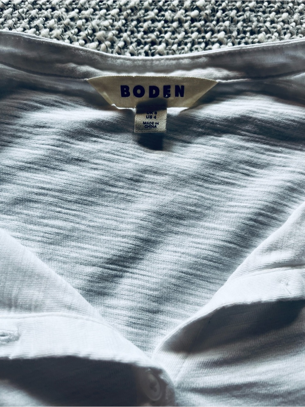 Boden 100% Cotton Eyelet Sleeve Top in Crisp White Women’s Size Small - Picture 5 of 8